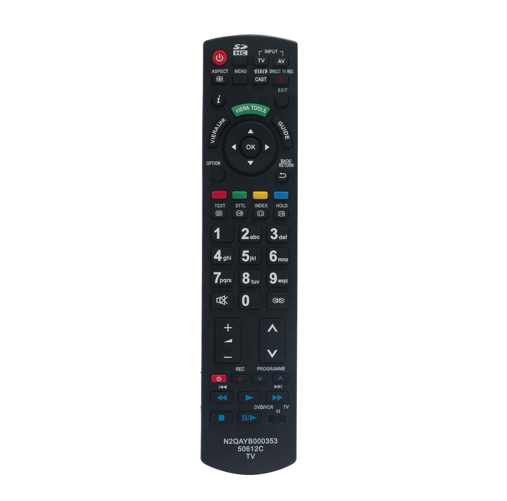 AULCMEET N2QAYB000353 Replace Remote Control Compatible with Panasonic LED LCD Smart TV TX-P46G15B TX-P46Z11E TX-P50V10B TX-LF37S10 TX-LR22X20 TX-LR32U20 TX-LR32X20