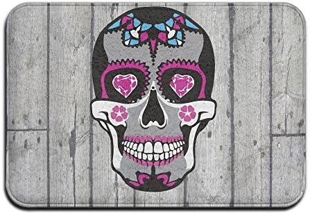Custom Sugar Skulls Day Of The Dead (5) Weclom Carpet Non-slip Floor Rugs Mat For Outdoor/bath/Toilet/Living Room/Dining Room/Playroom,doormat Size 40 x 60cm