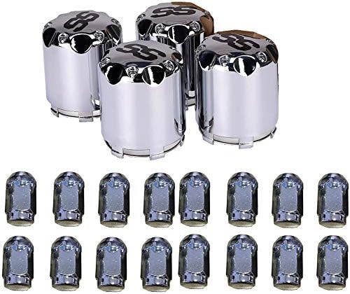 Dr.Acces ITP SS Wheel Alloy Center Hub Cap & Lug Nut Set for Club Car and EZGO Golf Carts