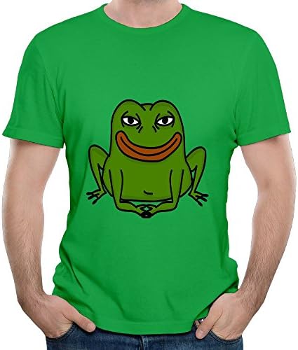 Eijudge Ugly Frog Men's Short Sleeves Pure Color T-shirt