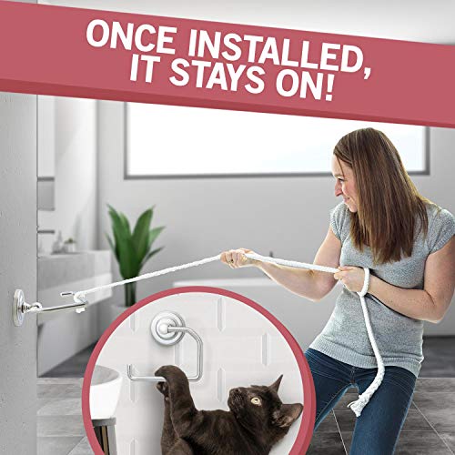 Jack N' Drill Toilet Paper Holder 2-Pack Bathroom Fixture and Organizer in Brushed Nickel Bathroom Accessories, Open Arm with Wall Mounted Base Fits Most Paper Towels and Toilet Paper Roll - Thumbnail 3