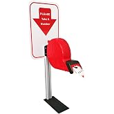 Number Ticket Dispenser (Red) with Stand, Sign &amp; Ticket Roll (3-Digit) for Next in Line Customer &mdash; Queue Ticket Machine for Pickup/Order/Deli Counters, Takeout Restaurant, QSR, Clinic, DMV