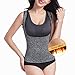 LYTOPTOP Womens Neoprene Sweat Sauna Vest Slimming Hot Body Shaper for Weight Loss, Belly Fat Burner Waist Trainer Thermo Cincher Corset Cami Hot Tank Top Suits Shaperwear Tummy Shirt Grey (Medium)
