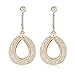 Mytys Dangle Earrings for Women Heart Drop Earring Mesh Crystal Earrings