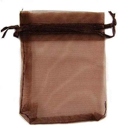 Organza Wedding Party Favor Bags- Package of 100 (3"x4", Coffee)