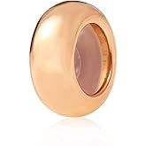 CHTLOR Rose Gold Clip Stopper Charms Sterling Silver 2pcs Rubber Charm Stopper Spacer Bead for Charm Bracelets