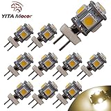 YITAMOTOR 10X G4 5 LED SMD 5050 RV Camper Marine Boat Light Bulb Lamp Warm White DC12V US