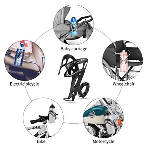 RUNACC Water Bottle Cages, Basic MTB Bike Bottle Holder Adjustable Bicycle Alloy Aluminum Lightweight Water Bottle Holder Cages Brackets Black