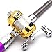 Sportsvoutdoors Telescopic Protable Pocket Fish Pen Carbon Fishing Rod Pole + Reel (Purple)