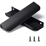 Satanga Edge Matt Black Finger Pull for cabinets