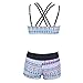 JOYMODE Women's 3 Pieces Athletic Swimwear Sports Swimsuit Set with Boyshort