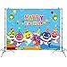Baby Shark Birthday Decorations Cute Shark Backdrop for Baby Shower Party Banner 7x5ft Vinyl Photo Background Studio Props