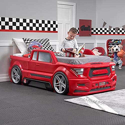 Step2 Turbocharged Twin Size Truck Car Bed Vibrant Red Realistic