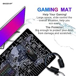 Blue Leopard Large Gaming Mouse pad Space Wide Full