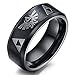 Nanafast 8mm The Legend of Zelda Triforce Ring, Stainless Steel Matte Finished Bands