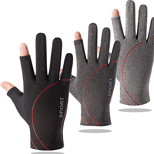 LETSVDO Angelhandschuhe Winter Reiten 2 Finger rutschfeste Handschuhe für Damen Herren Fotografie Bootfahren Segeln… – Bild 7
