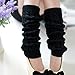 Socks,toraway Women Leg Warmers Knitted Crochet Long Socks (Black)