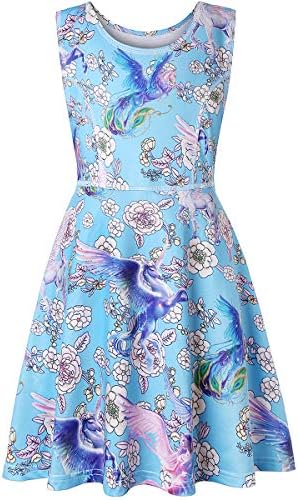 Girls Unicorn Dresses for Girl Maxi Costumes Kids Party Wedding Prom Ball Gown