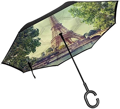 Amazon モンマルトルのパリの逆傘の街並み男の子の子供のためのかわいい傘 スタイル15 42 5x31 5インチ 108cm X 80cm 服 ファッション小物 通販