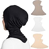 Yeieeo 4 Pieces Muslim Inner Hijab Cap for Women Turban Underscarf Undercap Bonnet Islamic Jersey Tube Caps