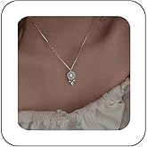 Vacaonio Boho Silver Dream Catcher Pendant Necklace Nature Moonstone Necklace CZ Dream Catcher Choker Necklaces Teardrop Crystal Necklaces Jewelry for Women