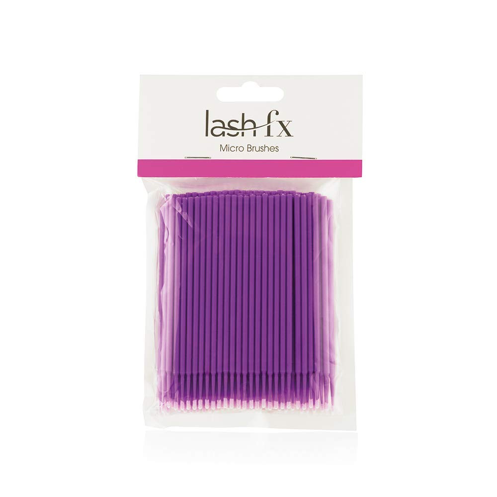 Lash FX Micro Brushes for Lash Extensions and Adhesive Removal - Pack of 100