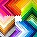 Bastex 50 Pieces Colored Craft Felt Fabric Sheets. 6 x 6 Inches with 1mm Thickness. Many Assorted Colors Pack for DIY Crafts. Stiff Sewing Material Squares for Patchwork.