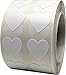 Small White Heart Stickers - Tiny 1/2" Inch - 1,000 Total Heart Shape Stickers - Valentine or Wedding Hearts