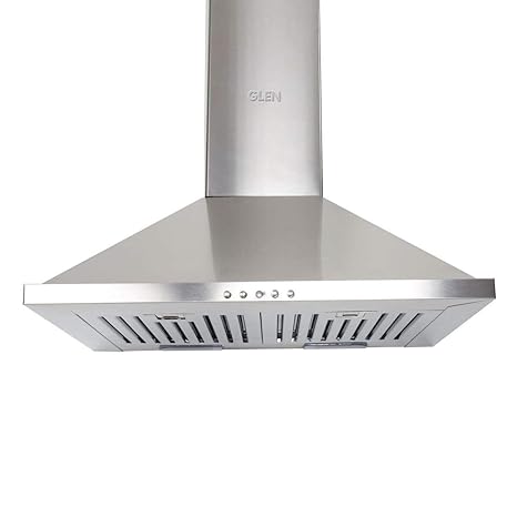 Glen Pyramid Chimney 6050 Stainless Steel Baffle Filters 60 cm 1000 m3/h (Medium, Silver)