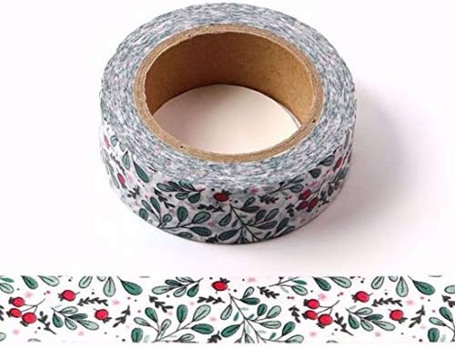 Red Berries and Green Leaves Washi Tape