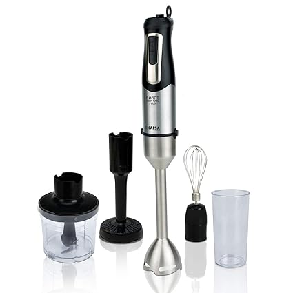 Inalsa Hand Blender Robot INOX 1000 Plus-1000 Watt with Chopper, Whisker, Multipurpose jar,