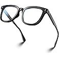 VISOONE Square Classic Blue Light Blocking Glasses with Non Prescription Anti Glare For Women and Men NOE