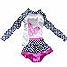 JELEUON Baby Girls Kids Toddler 2 Pcs Long Sleever Polka Dots Swimsuit Rash Guard UPF 50+ UV (5-6 Years, Polka)
