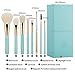 amoore 8pcs Soft Synthetic Fiber Makeup Brush Set with Wooden Handle and Aluminum Ferrule