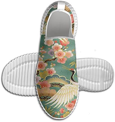 Fashionable Japanese Crane Design Men's Running Shoes Comfort Training Shoes Personalized Hiking Shoes Christmas Gifts For High School Boys