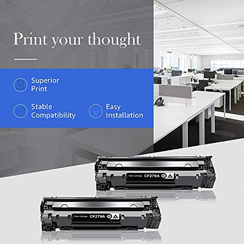 STAROVER Toner Cartridge 79A CF279A Compatible Replacement for HP M12a Printer HP M12w HP Laserjet Pro M12a M12w M12 HP Laserjet Pro MFP M26nw M26a M26w Printer (2 Black)