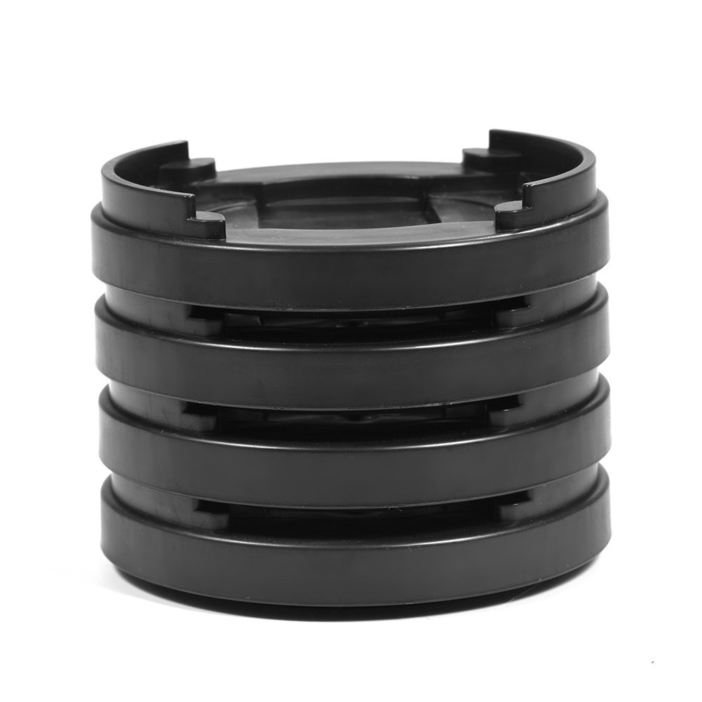 Furniture Pads Floor Protectors, 8 Pieces Stackable Anti-Sliding Pad, Round Chair Leg Protectors for Table Chairs, 8.48cm Diameter, Black