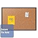 Quartet Cork Board, Bulletin Board, 4' x 3' Corkboard, Black Frame (2304B)
