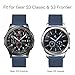 For Gear S3 Frontier/Classic Watch Band [Large], Fintie 22mm Milanese Loop Adjustable Stainless Steel Replacement Strap Bands for Samsung Gear S3 Classic/S3 Frontier Smart Watch - Navy