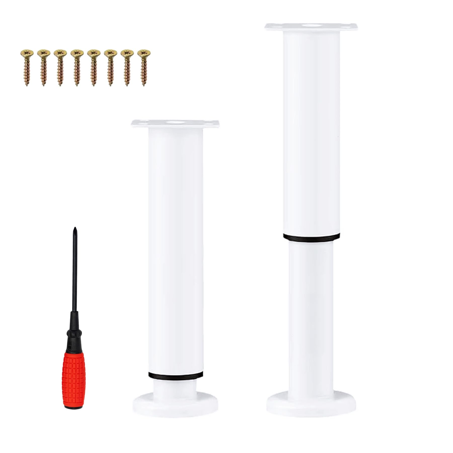 EURXLQ 2 Adjustable table legs (25-42cm, White)