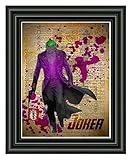 The Joker art print, splatter art, superhero decor, cool pop art, vintage dictionary art print