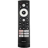 OEM Replacement Remote Control for All Hisense UHD 4K ULED Smart Google TVs with Voice Control 43A6H 50A6H 55A6H 65A6H 75A6H 50U6H 55U6H 65U6H 75U6H75U8H (Netflix/Prime/YouTube/Disney+/Tubi/Peacock)
