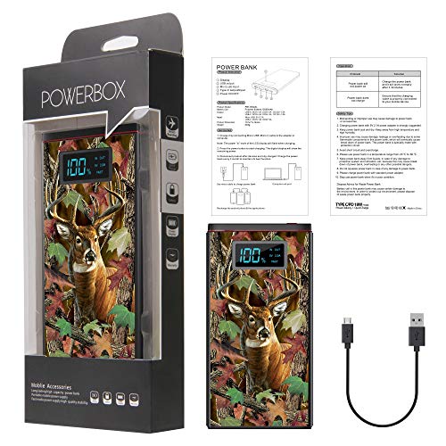 INFUZE-Slim-Pocket-Sized-12000mAh-Portable-Charger-Dual-USB-Output-Ports-USB-A-USB-C-18W-Quick-Charge-30-Fast-Charging-Power-Bank-Compatible-with-Coolpad-Legacy-2019-Deer-Hunter-Camo
