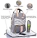 Baby Diaper Bag Backpack Large Cute Stylish Travel Maternity Nappy Bag for Mom Women Fashion Waterproof Convertible Diaper Purse for Girl Boy Twins - Designer Changing Pad, USB Charging Port, Gray	