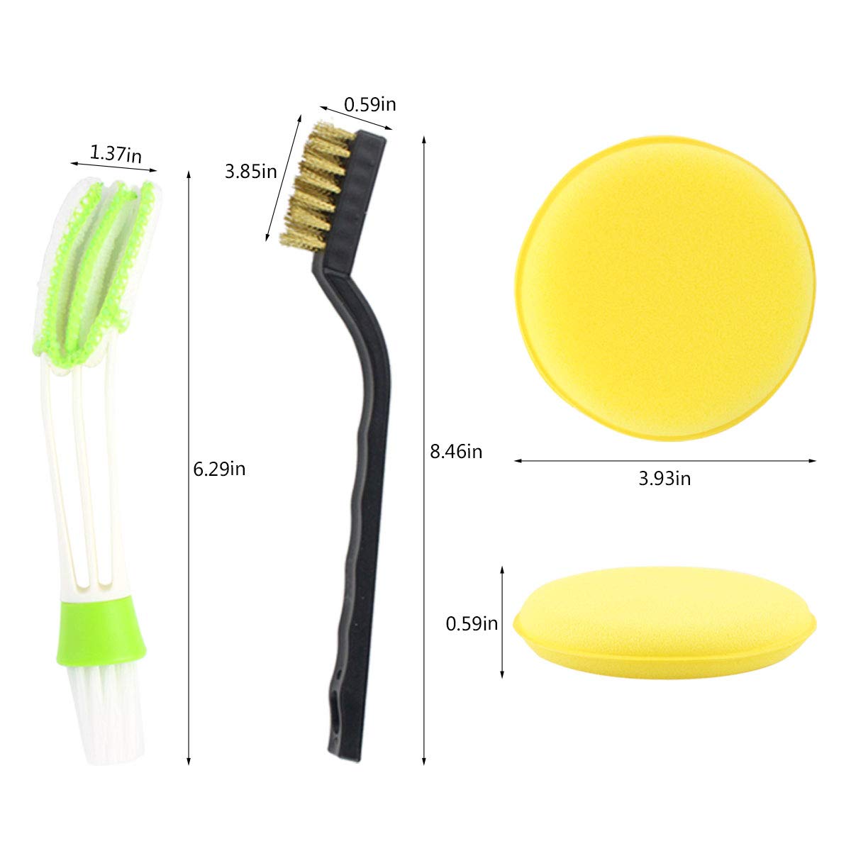 baotongle 12pcs Auto Detailing Brush Kit, Car Cleaning Brush Set Car Cleaning Tools Natural Hog Hair Brush Kit for Car Cleaning Vents, Dash, Trim, Seats, Wheels