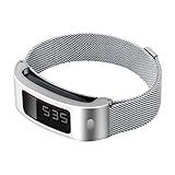 Garmin Vivofit Case Milanese Bands - C2D JOY Replacement Milanese Band with Case for Garmin Vivofit/Vivofit 2, Silver (6.3-8.2inch)