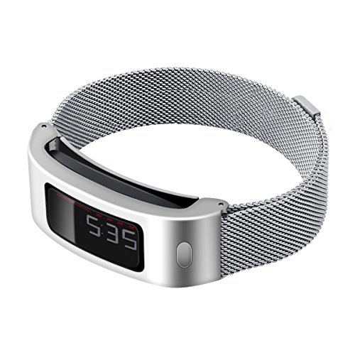 Garmin Vivofit Bands - C2DJOY Replacement Metal Steel Case With Milanese Women&Boys Accessories Band for Garmin Vivofit &Vivofit 2, Silver Large (6.3-8.2