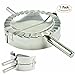 Home Servz Food Grade 304 Stainless Steel Ravioli Maker Pierogi Dumpling - Dough Press Cutter - Pie Crimper Kitchen Wrapper Pastry Tool（4.75 inch）