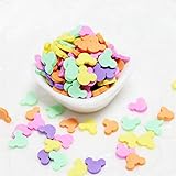 100g Mixed Color Clay Chocolate Sprinkles Heart Shaped DIY Parts Fake Cake Decorating Polymer Clay Sweets Deco Fimo Decoration (G)