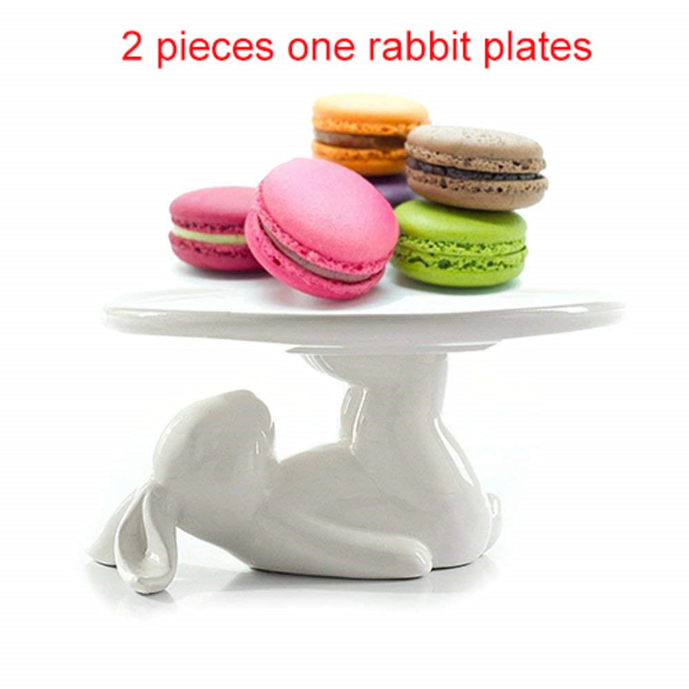 Cuisine Cadeau Dartisanat De Vaisselle Pour Les Amateurs Dustensiles De Cuisine Mumuxidy Assiette En Ceramique De Lapin Lapin Plats Pour Le Plateau De Serveur De Desserts Support De Gateau Mignon Cuisine